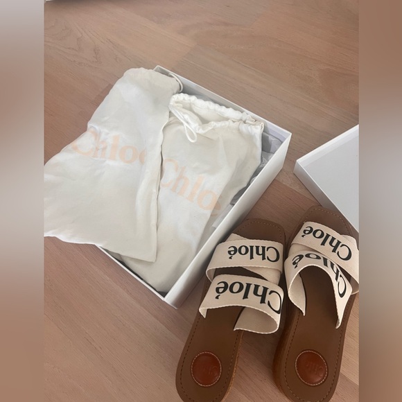 Chloe Woody Wedge Logo Sandal 39 / 9 - Picture 8 of 8